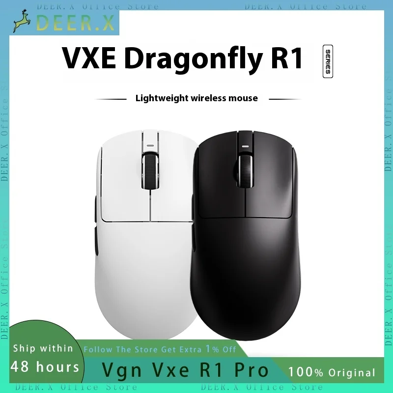 

Vgn Vxe Dragonfly R1 Pro Game Mouse3 Mode Long Range Paw3395 Perforateless Lightweight Ergonomic Wireless Customized Mouse