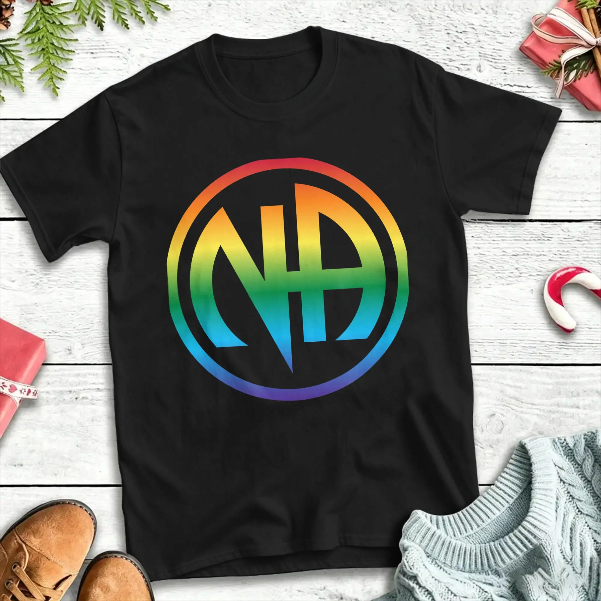 Narcotics Clean Sober NA AA Recovery Proud Sobriety LGBT Gay Fashion T-Shirts  100 Cotton Tshirt for Men  Short Sleeve Tops
