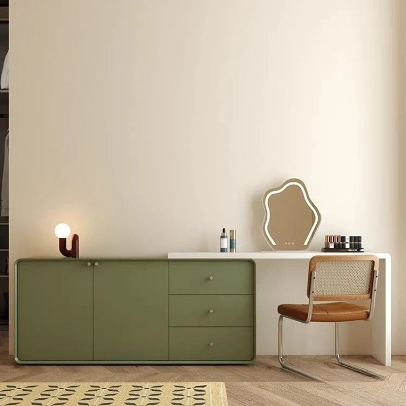 

Italian minimalist dresser living room bedroom modern minimalist corner writing table paint desk solid wood makeup table