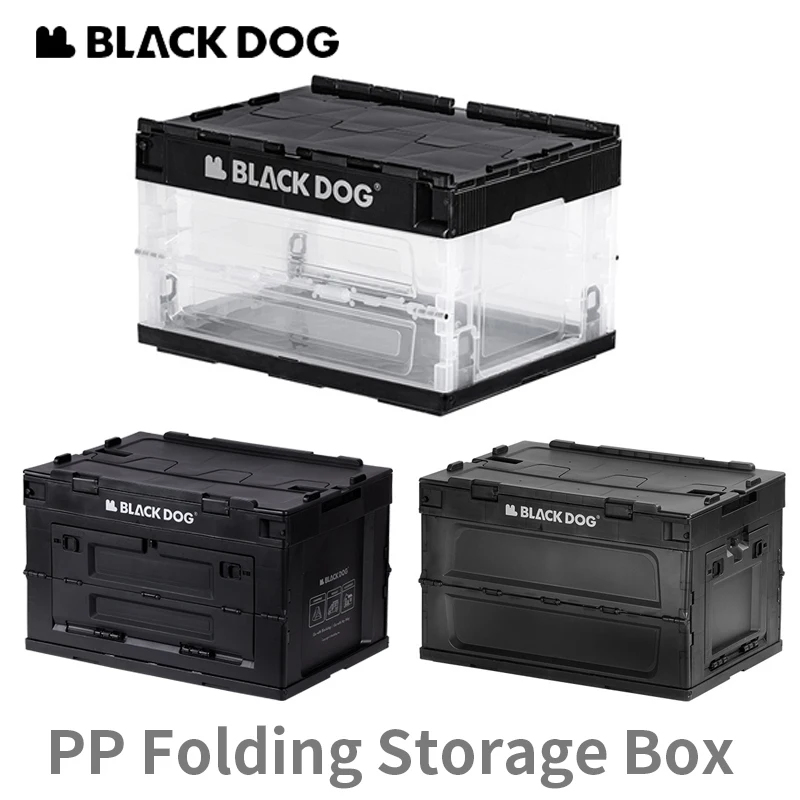 

Naturehike BLACKDOG PP Folding Storage Box 50L Double Side Door Outdoor Camping Travel Sundries Bag Car Storage Box Portable