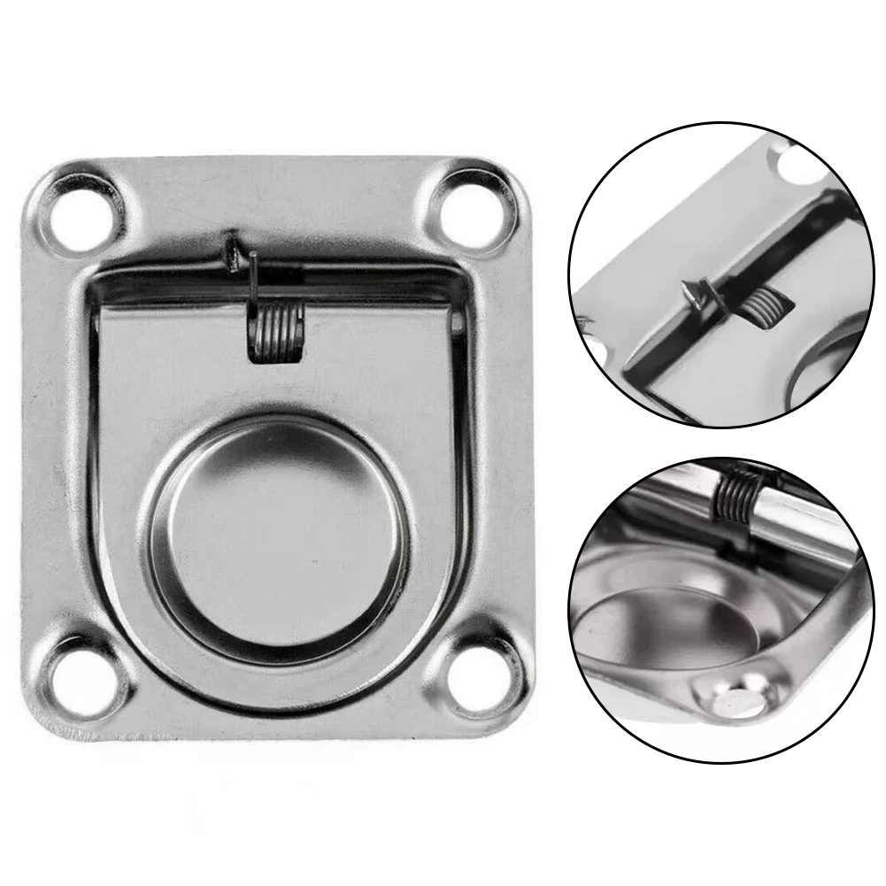 Boat Access Storage Access 44*38mm Marine Handle Boat Lift Handle 304 Stainless Steel Easy Access Flush Design