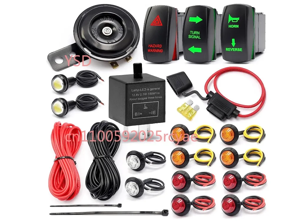 For ATV UTV Polaris Can Am Honda Steering Fault Light Speaker Reverse Harness Kit