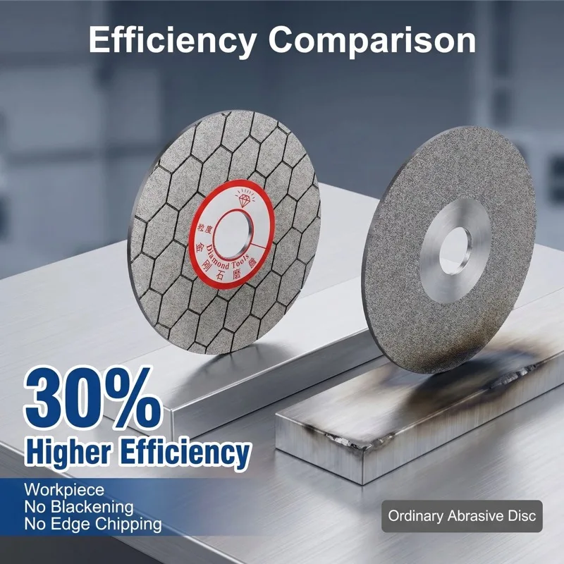 65mm×1mm Diamond Grinding Disc 240-1000# Honeycomb Anti-Clog Polishing Wheel for Glass Stone Metal