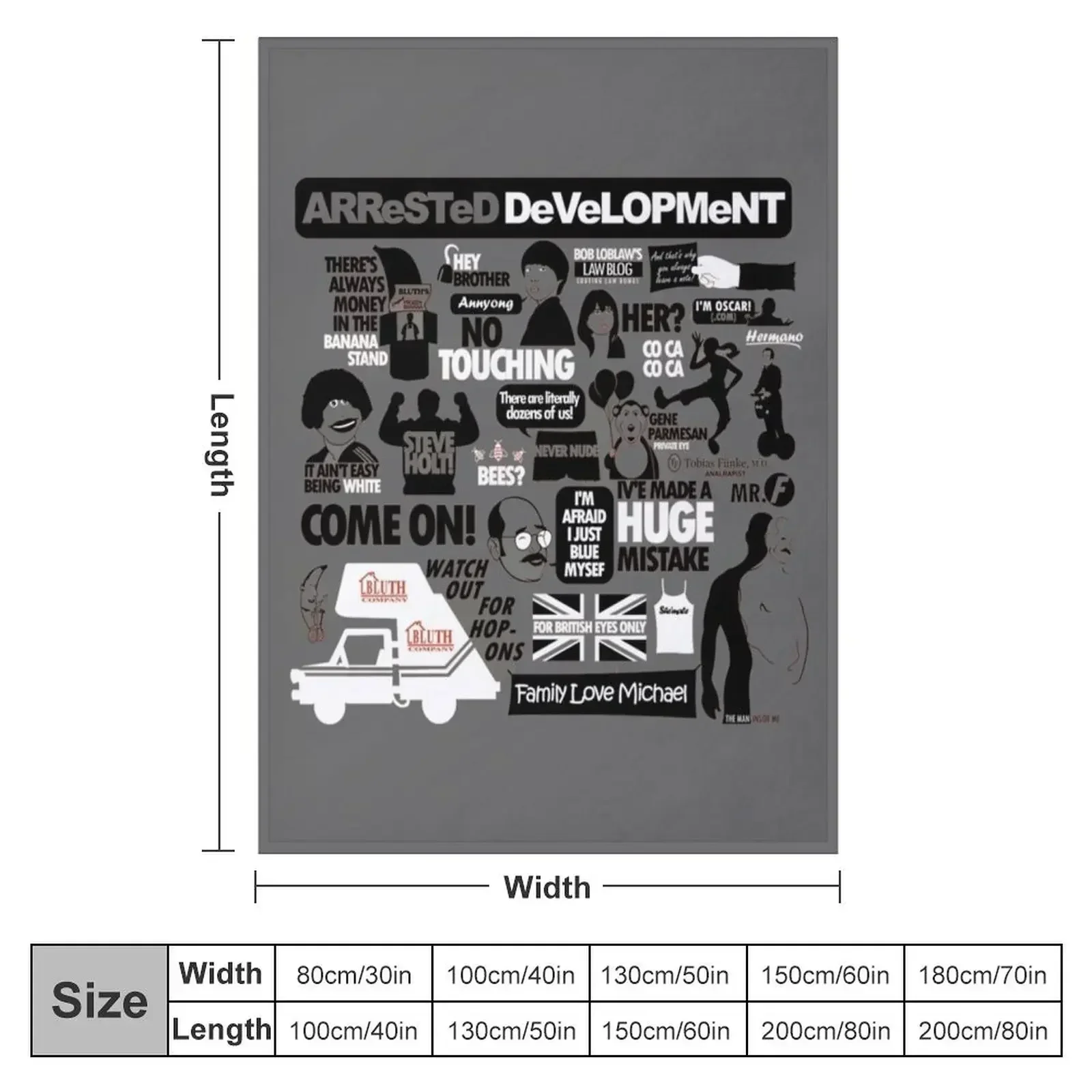 Arrested Development Throw Blanket blankets ands funny gift Bed Soft Plush Plaid cosplay anime Blankets