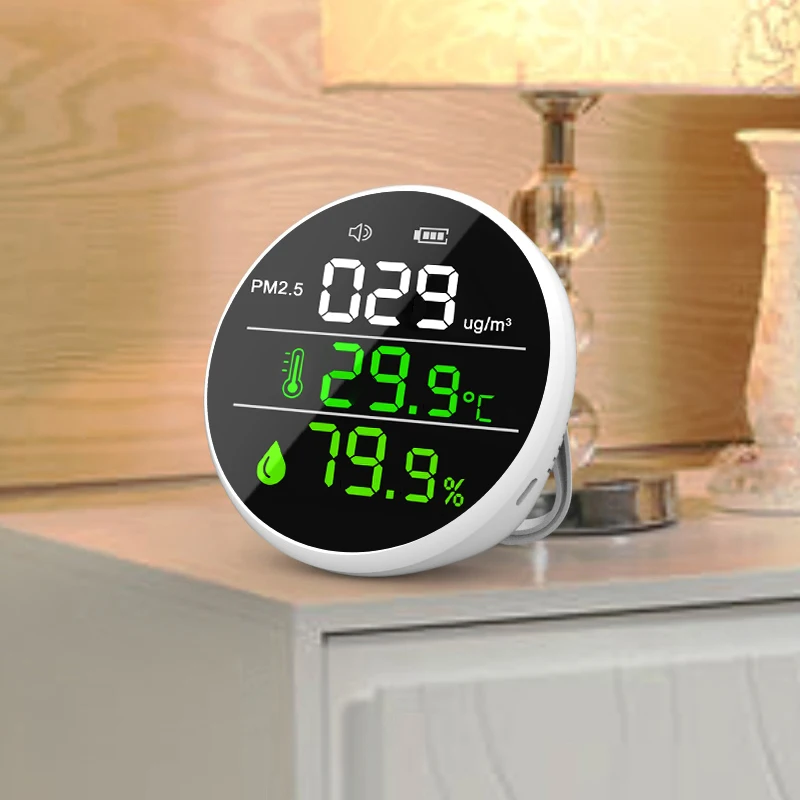 3-in-One Portable Desktop LED Screen Display PM2.5 Meter Thermohygrometer Gas Analyzer Home Office Meeting Room Use Detector
