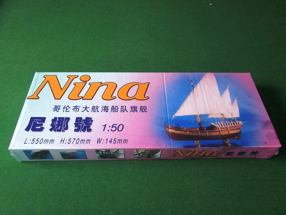 ZHL Nina 1492 scale 1:50 L 550mm 21.6 inch wooden model ship kit Yuanqing