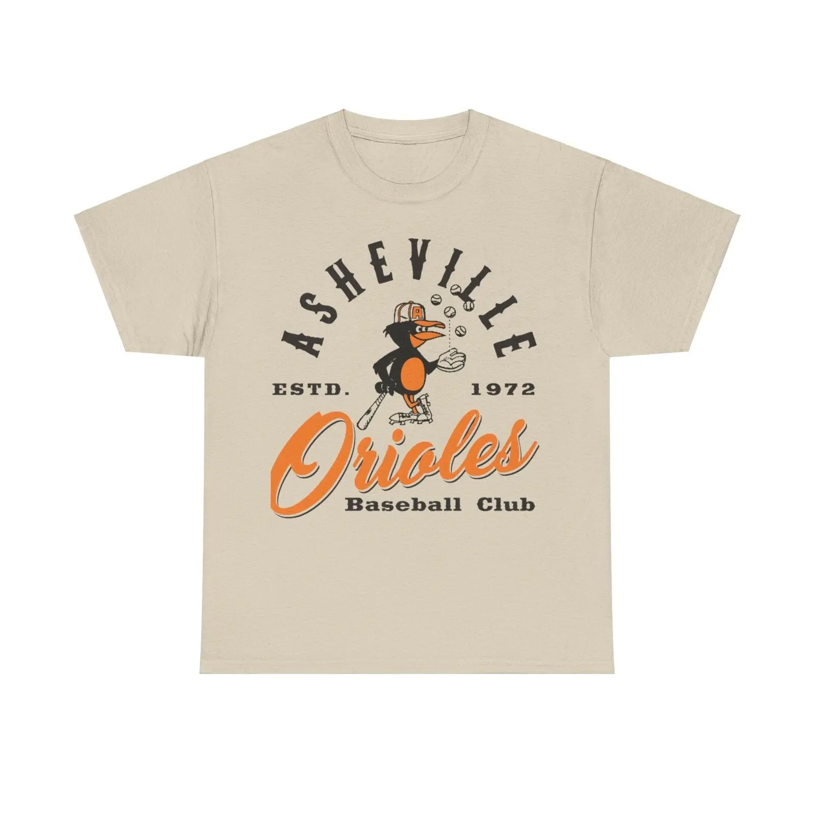 Asheville Orioles Nostalgic Retro Baseball T shirt