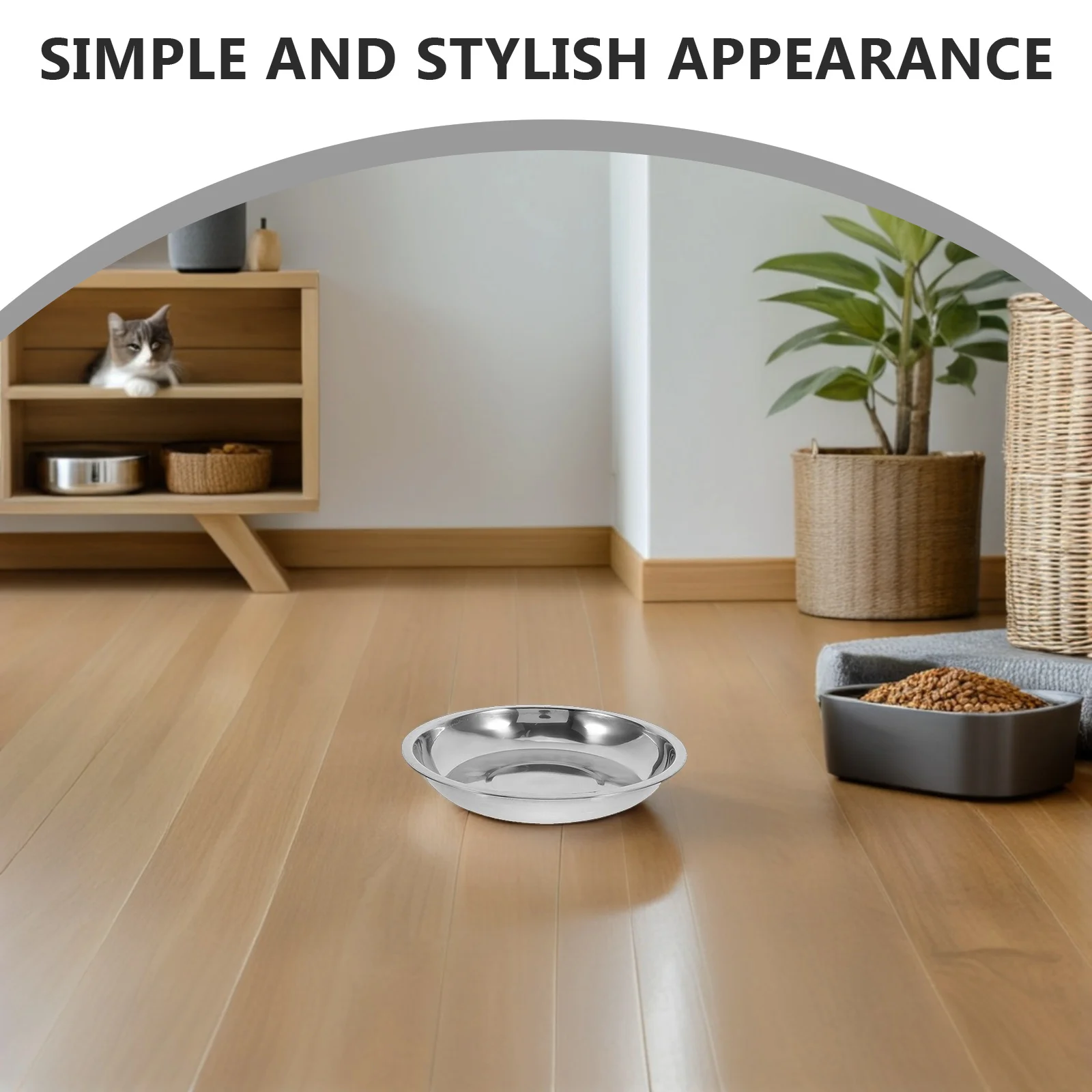 

10Pcs Shallow Pet Bowl Stainless Steel Flat Surface for Cat Kitten Puppy Small Dog Food Water Dish Easy to Clean Dishwasher Safe