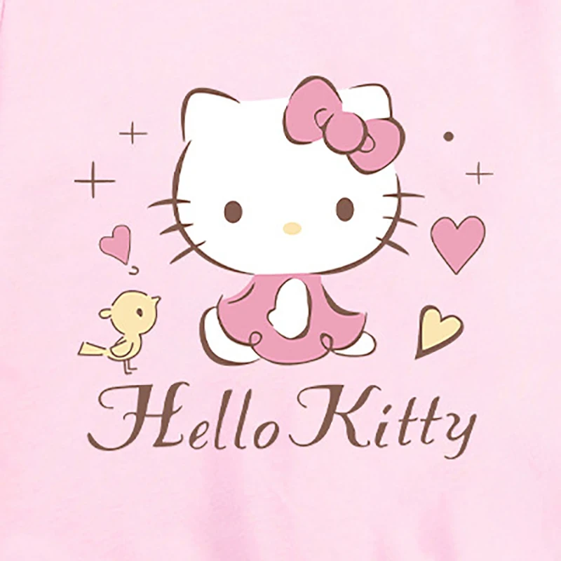 2024 Autumn Spring New Sweatshirts Cartoon HELLO KITTY Children\'s Clothing Baby Girls Hooded for Kids Clothes Cotton Hoodies