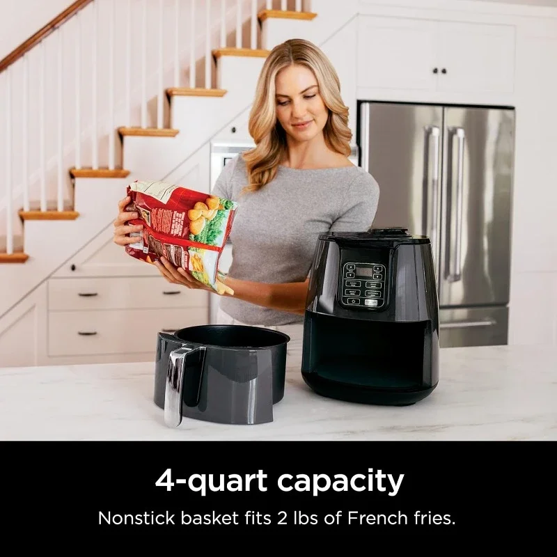 Air Fryer, Roast, Bake, Fry, Roast, Broil, Reheats, & Dehydrates, 4-in-1, Fries, Frozen Food, Veggies, and Juicy Meat, Less