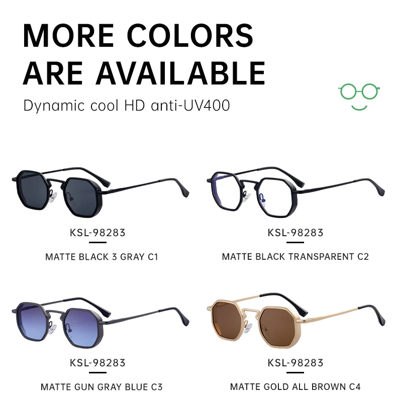 Kleine Polygon-Metall-Sonnenbrille im Punk-Stil für Herren 2026 Luxusmarke Vintage Sonnenbrille Männliche Mode Outdoor-Brillen UV400 – Detail 11