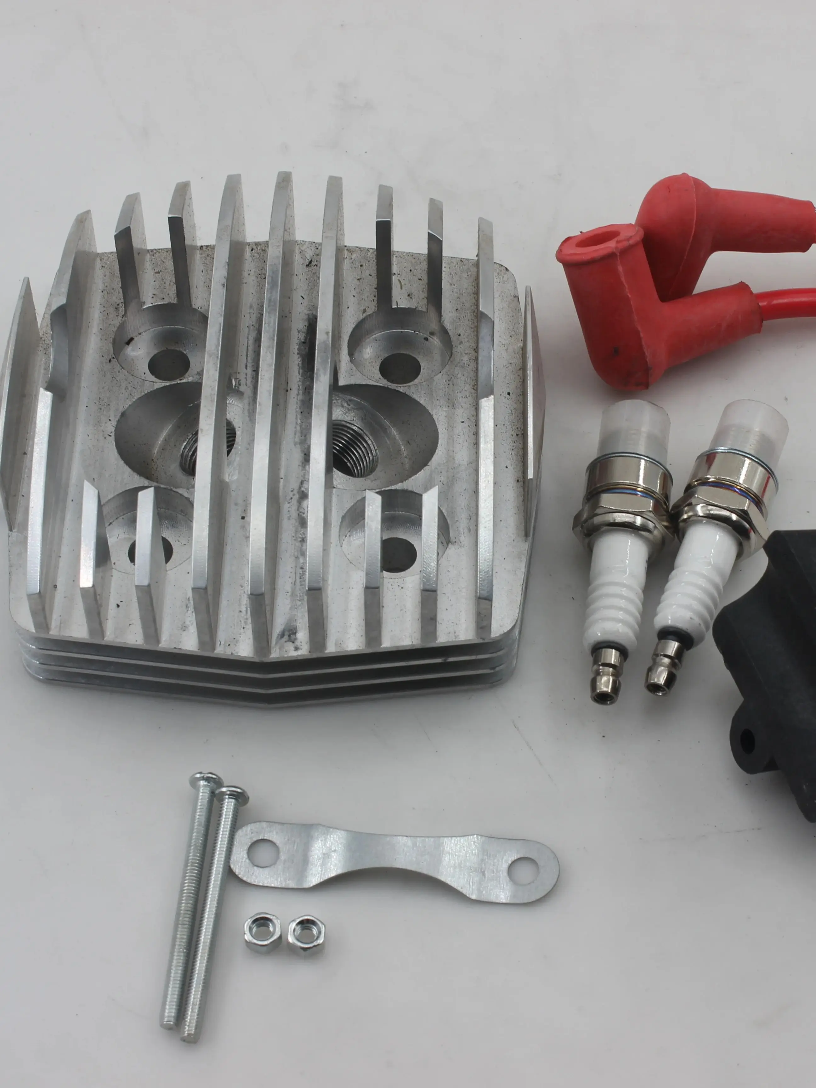 ZEDA-Dual CNC cabeça do cilindro czerwony CDI Z4C velas de ignição dupla 2 tempos moto parte do motor — zdjęcie 2