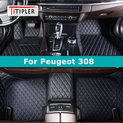 TITIPLER Custom Car Floor Mats For Peugeot 308 Auto Carpets Foot Coche Accessorie
