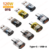 120W Type C To USB A OTG Adapter USB 3.2 Gen2 to Type C Fast Charging Connector For iPhone 16 15 Macbook iPad Huawei P60 Xiaomi