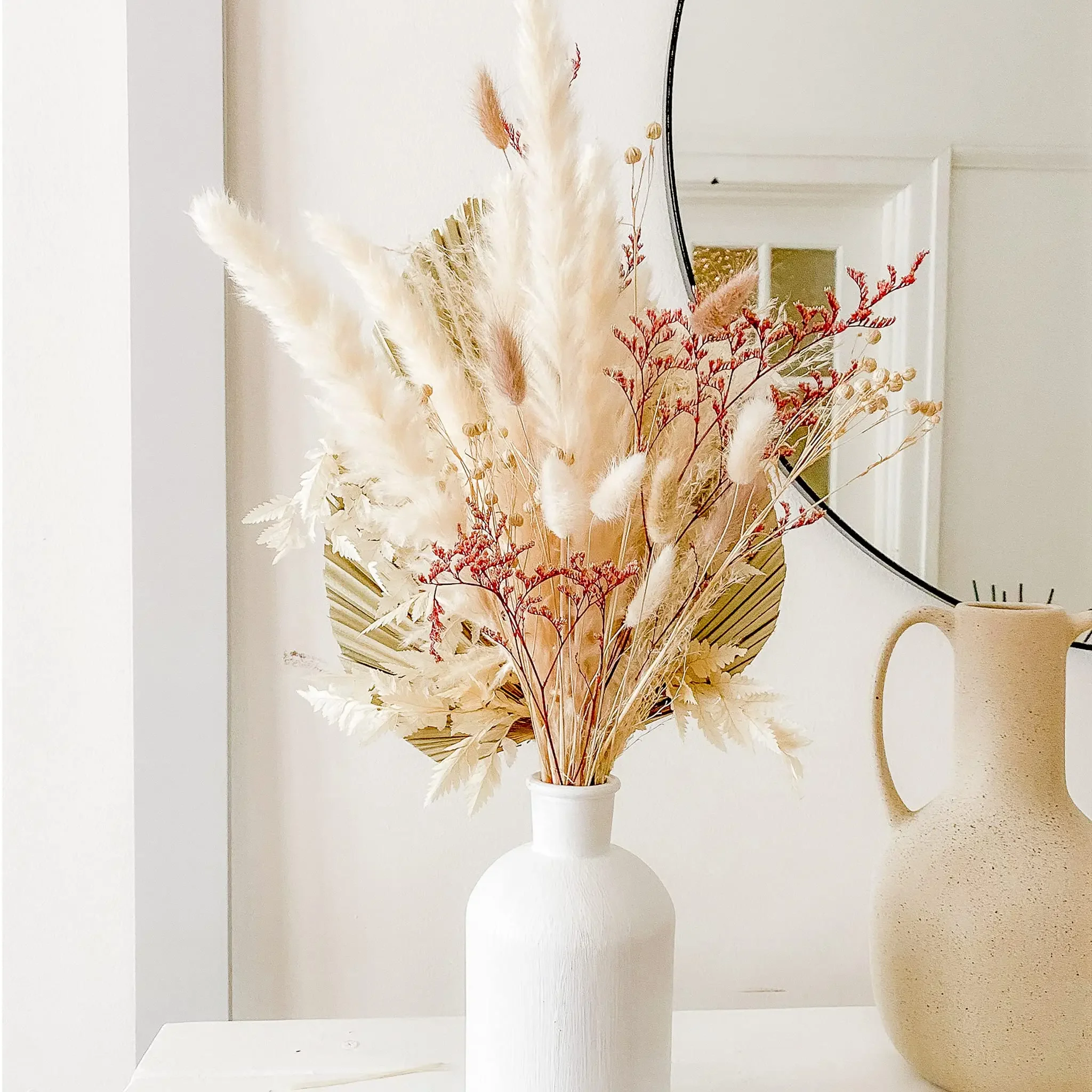 

Natural Floral Bouquet Decorative Dried Flowers, Pampas Grass, Boho Decor, Fall Vase Decoration,greenery Wedding Decoration