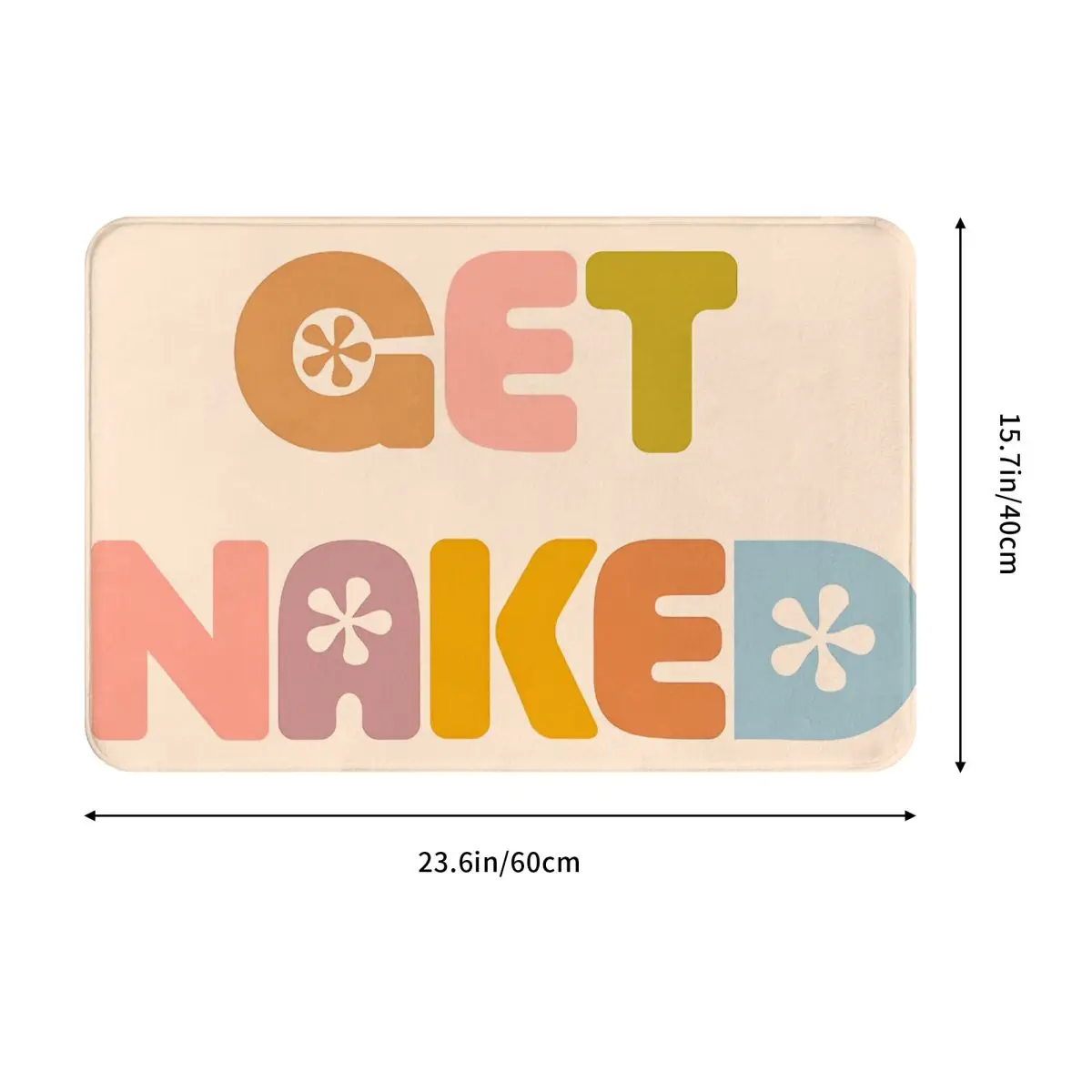 Get Naked Kitchen Non-Slip Carpet Flower Flannel Mat Welcome Doormat Floor Decoration Rug