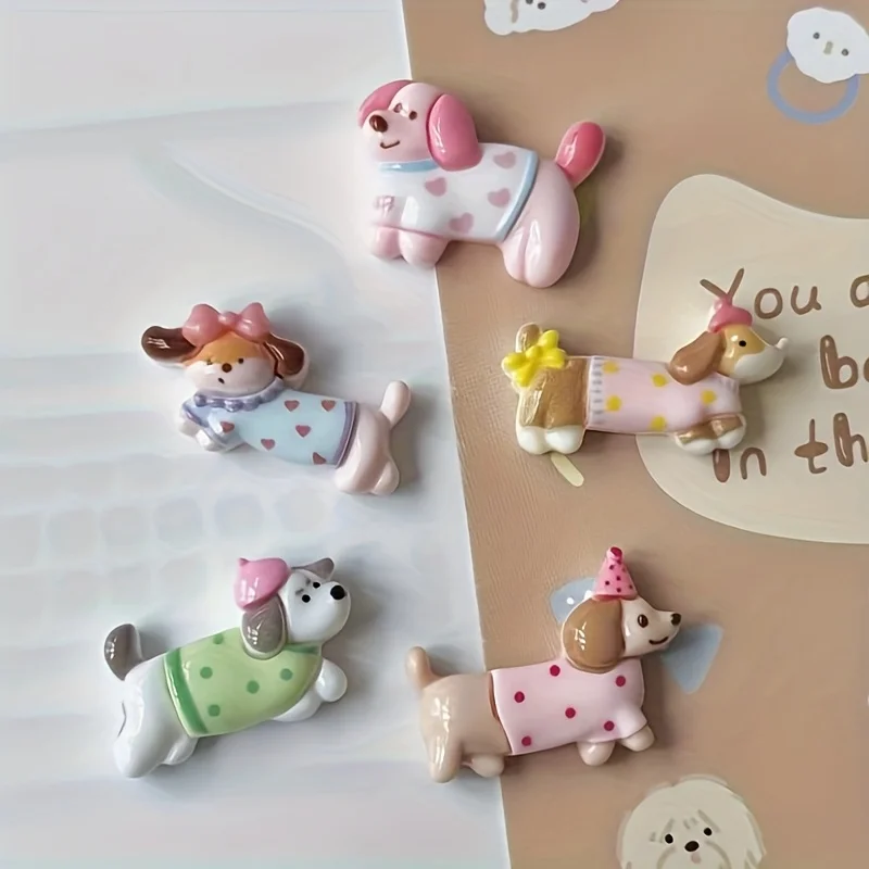 5pcs Dog Fridge Magnet Set - Creative Decor for Office, Kitchen, and Storage Cabinets - Home Decoration - Holiday Gift