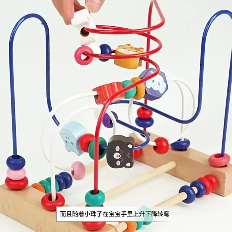 Juguete educativo multifuncional para entrenamiento cerebral con cuentas y sistema de codificación de colores, capacidad de pensamiento de ejercicio, habilidades motoras y emblema