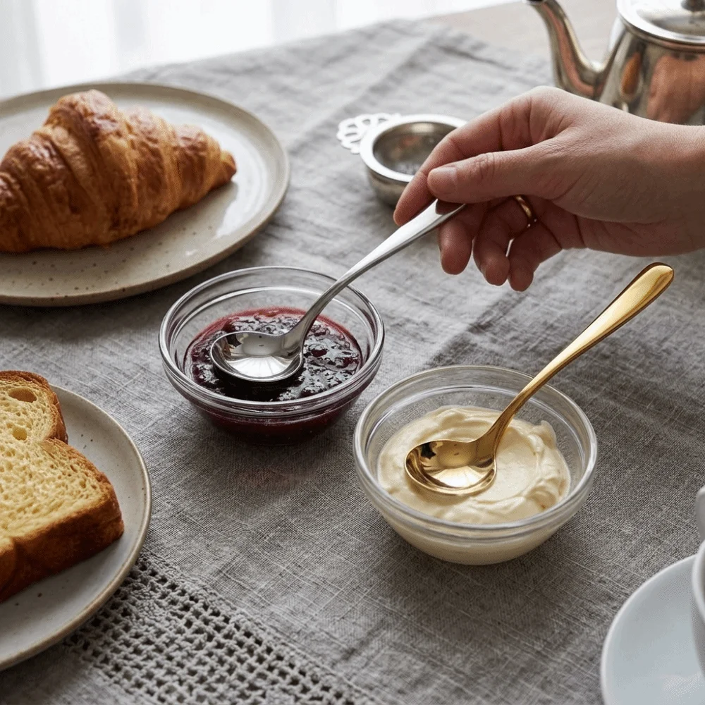 Rustless Steel Milk Froth Spoon Polished Surface Round Spoon Head Stirring Spoon Integrated One-piece Slender Long Handle
