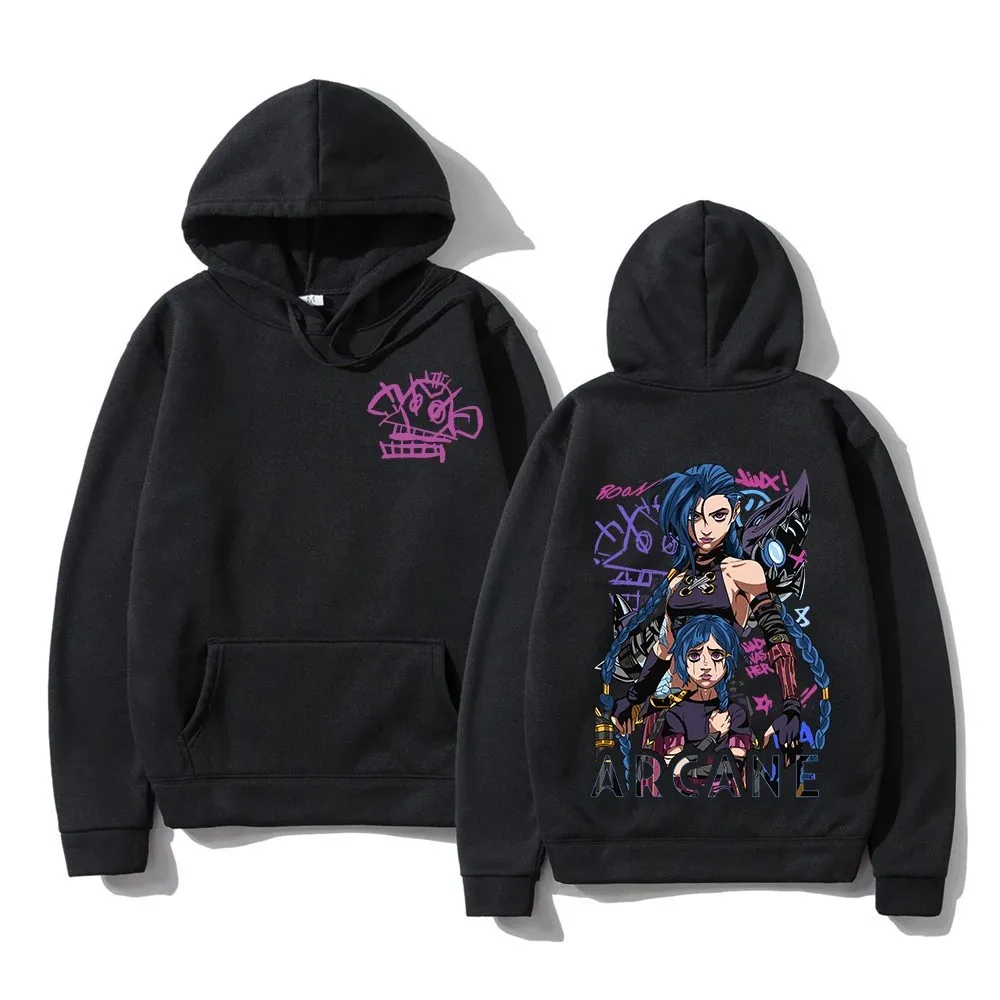 

New Men and Women Funny Cartoon Rabbit Jumper Sweater Hoodie Arcane Hoodie Fashion Women Harajuku Anime Rabbit Monkey Hoodi