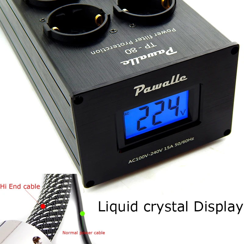 

【Hot】3000W EU plug AC Noise-Cancelling Filter Audio Amplifier noiseless furutech Socket Outlets network Wall furutech stri