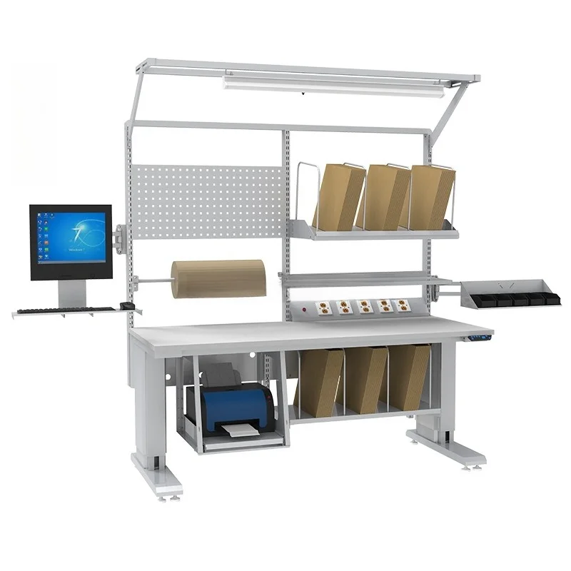 500Kg anti-static electric lift table | Steel multifunctional workbench for workshops and laboratories