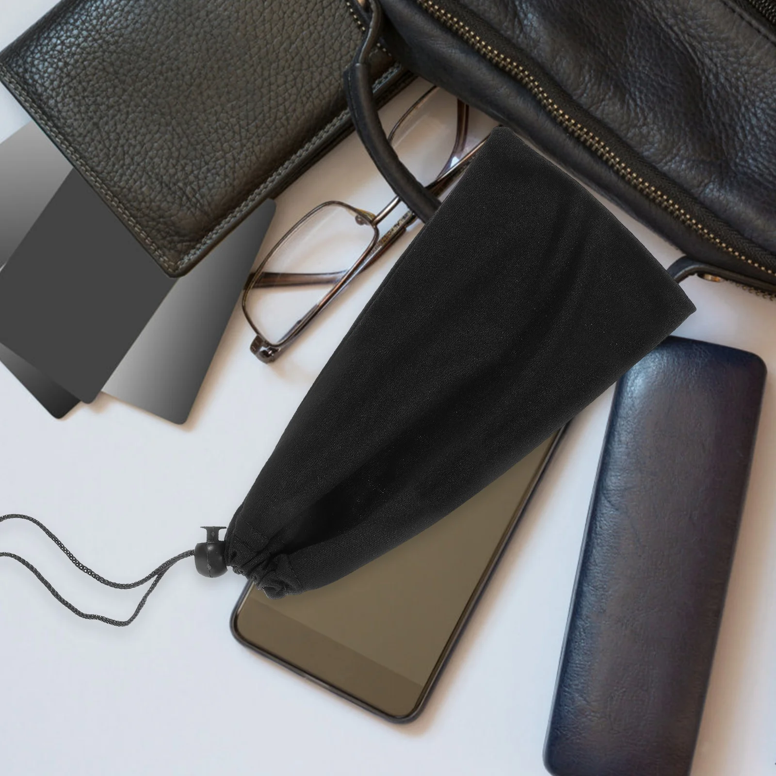 

20Pcs Sunglasses Bags Microfiber Drawstring Design Practical Glasses Storage Pouch Portable Travel Use Eyeglass Protective Bags