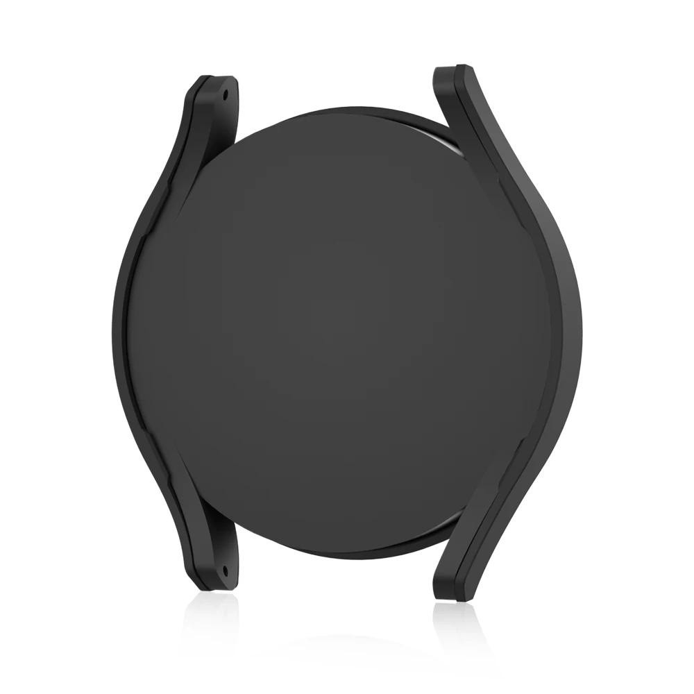 Para Samsung Galaxy Watch7 44mm Capa fosca com filme de tela de vidro temperado Capa dura para relógio de PC - Preto