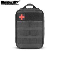 Rhinowalk-Bolsa de almacenamiento médico Molle para motocicleta, bolsa de herramientas de primeros auxilios para Motor, suministro médico táctico para exteriores, bolsa de almacenamiento de emergencia