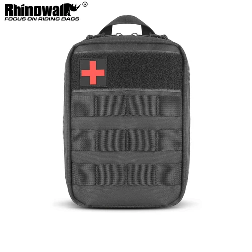 Rhinowalk-Bolsa de almacenamiento médico Molle para motocicleta, bolsa de herramientas de primeros auxilios para Motor, suministro médico táctico para exteriores, bolsa de almacenamiento de emergencia