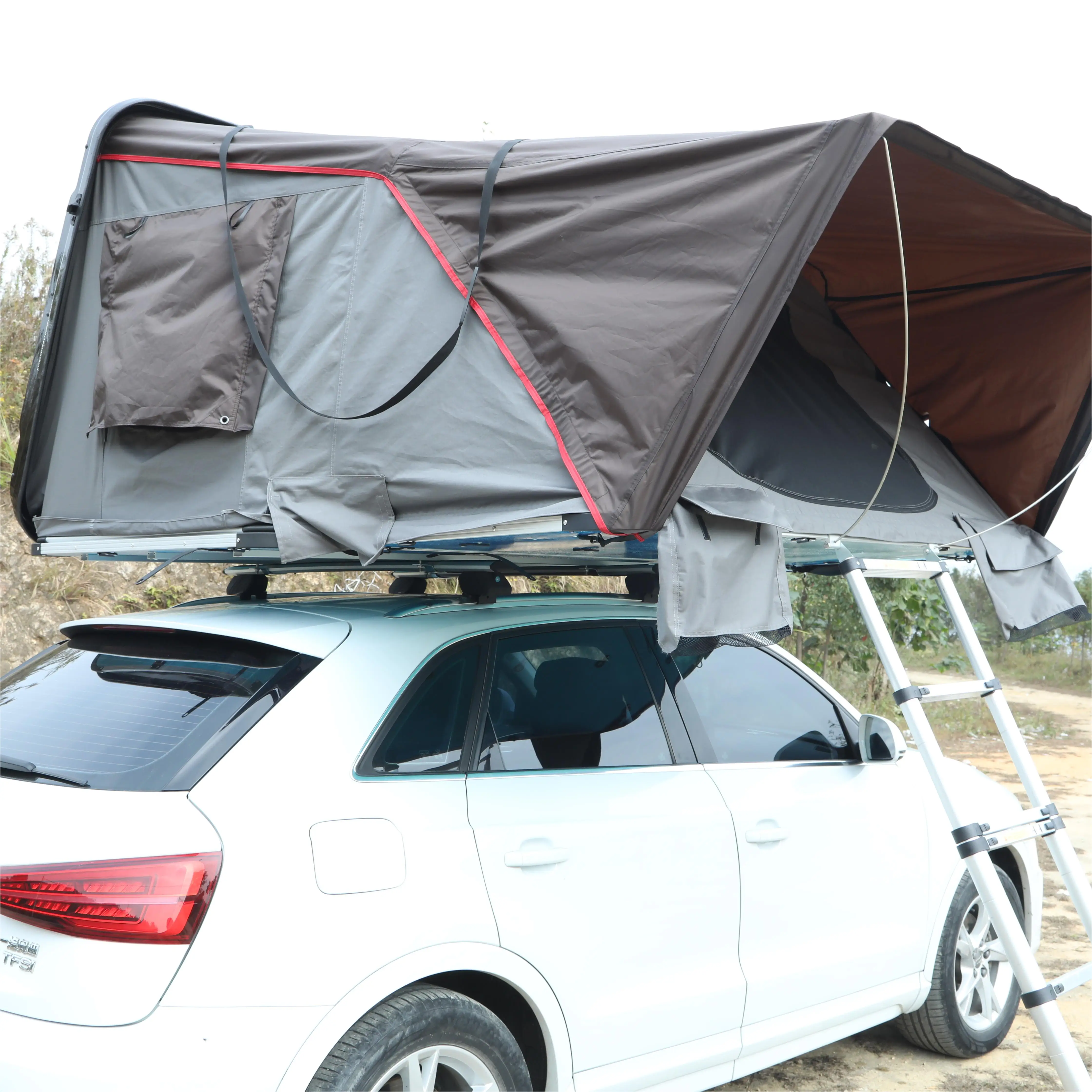 ENJOIN 4 Person 4x4 Automatic SUV Car Hard Shell Roof   Tent for Camping Rectangular Convenient Travel Tent