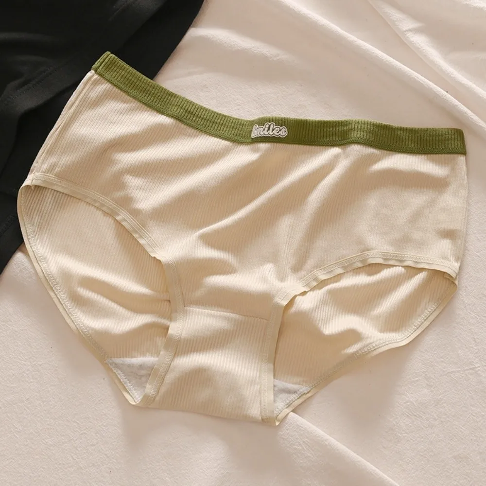 

6Pcs Middle Waist Women Panties Set English Letter Female Lingerie Cute Student Briefs Elastic 6PCS Letter Underpants Student