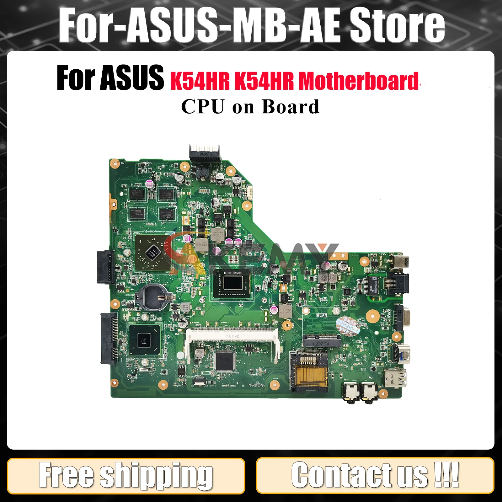 

Материнская плата для ноутбука K54HR для ASUS K54H K54HR, материнская плата для ноутбука с процессором Celeron, 100% тестирование, ОК, быстрая доставка, высокое качество