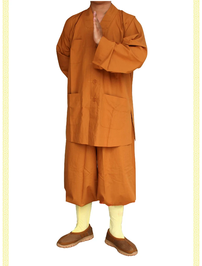 New 3 Colors Shaolin Temple Costume Zen Buddhist Robe Buddhist Monk Robes Gown Religion Monk Clothing Haiqing Uniforms For Monk