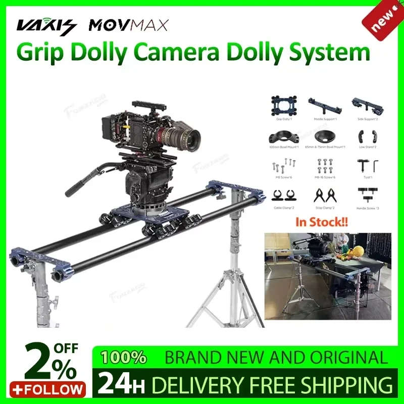 VAXIS Movmax Grip Dolly Pro/Grip Dolly Camera Dolly System With Flightcase Unmatched Flexibility and Adaptability