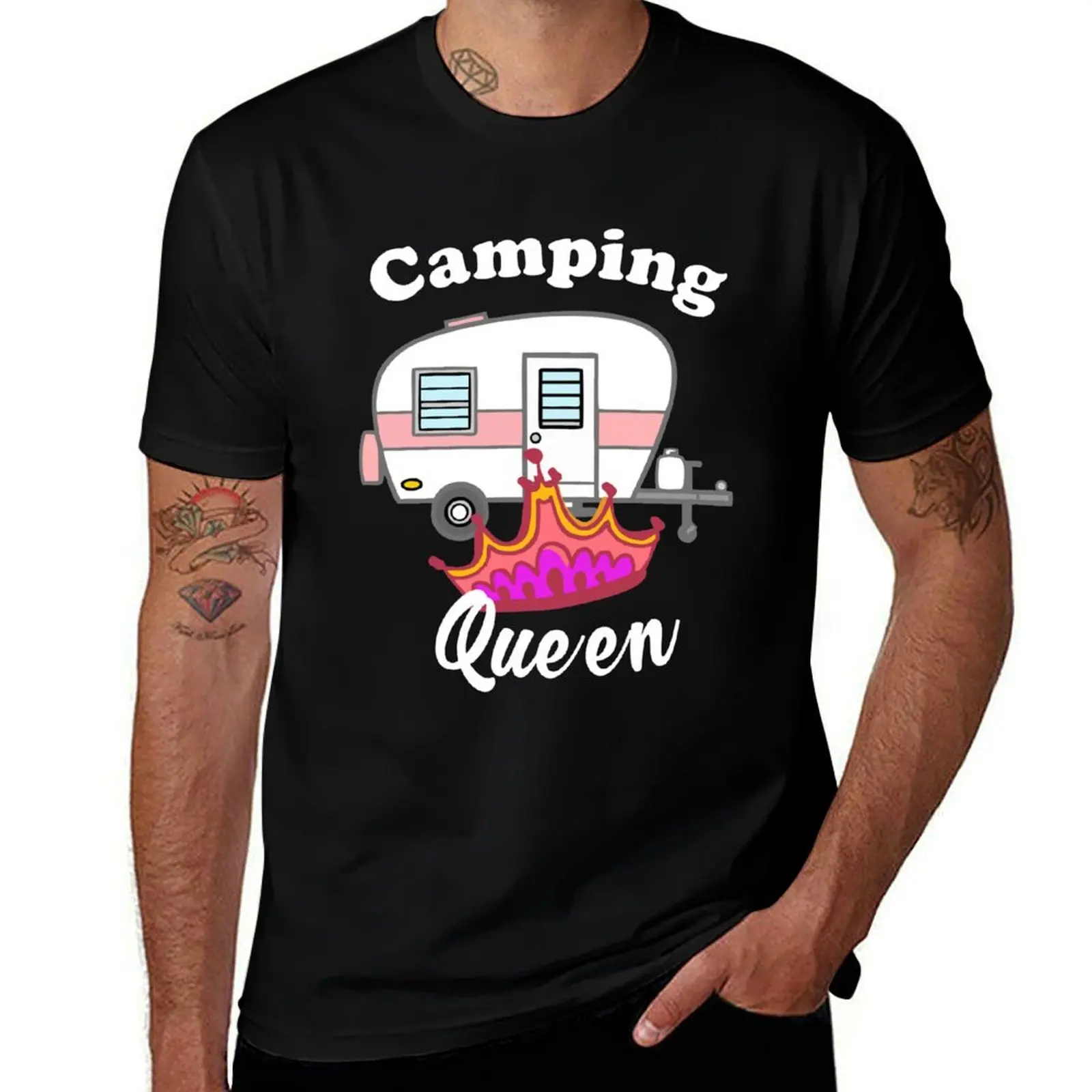 

Футболка CAMPING QUEEN, персонализированная футболка Essential, футболка