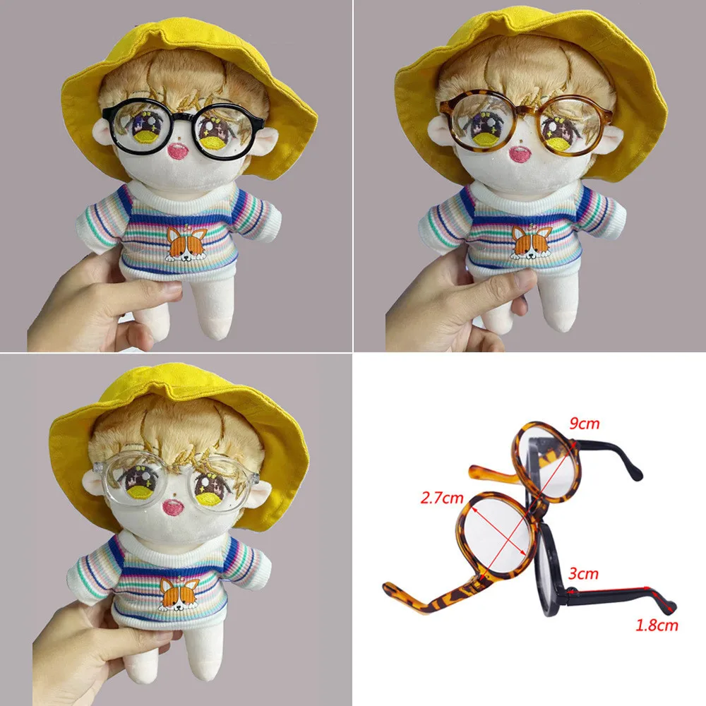 6.5cm 9cm Transparent Plastic Glasses For 1/8 1/6 1/3 1/4 BJD for Labubu MSD SD Plush for EXO Doll sunglasses