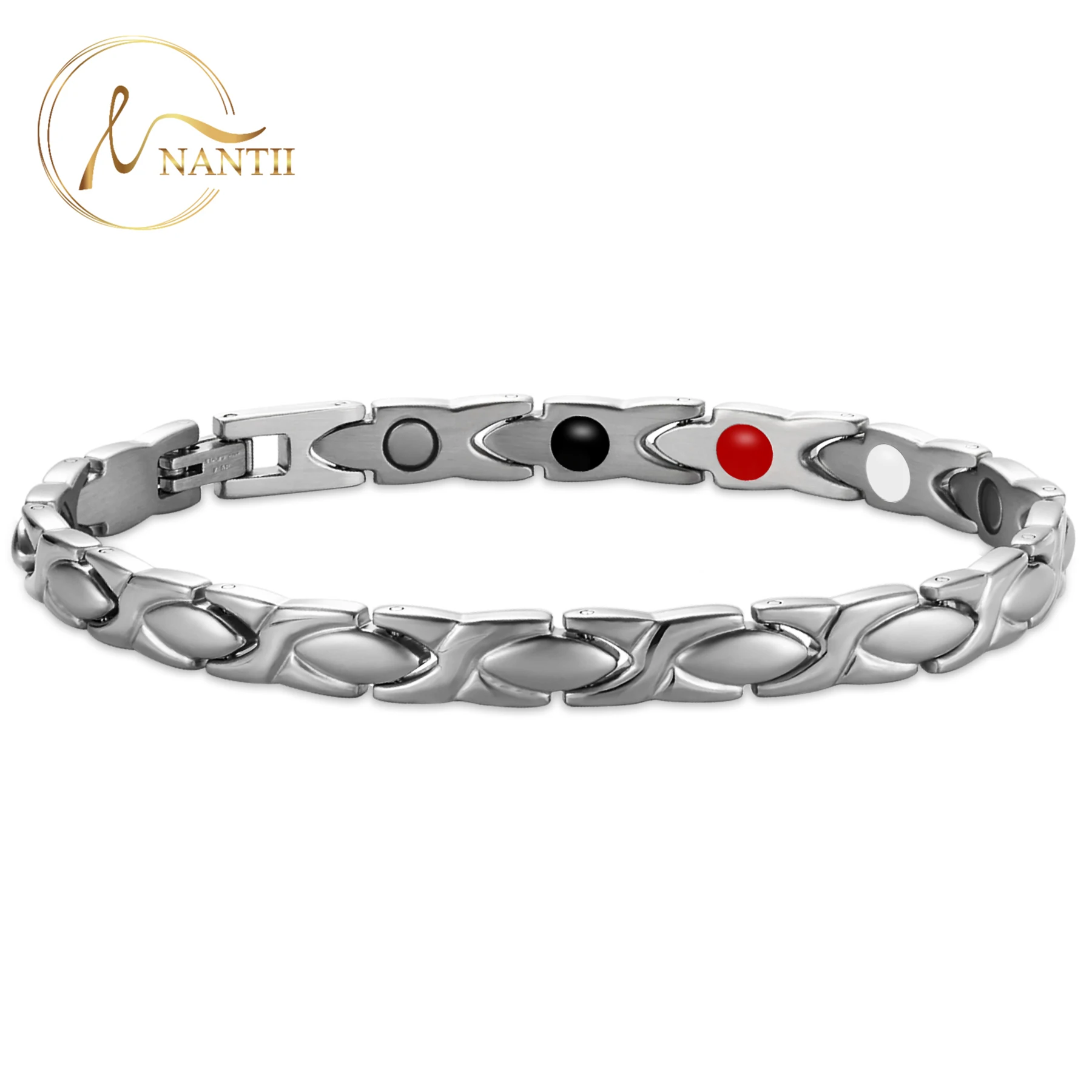 

Weight Loss Titanium Steel Bracelet for Women Fashion Health Care Anti-Fatigue Healing Germanium Energy Balance Bangle