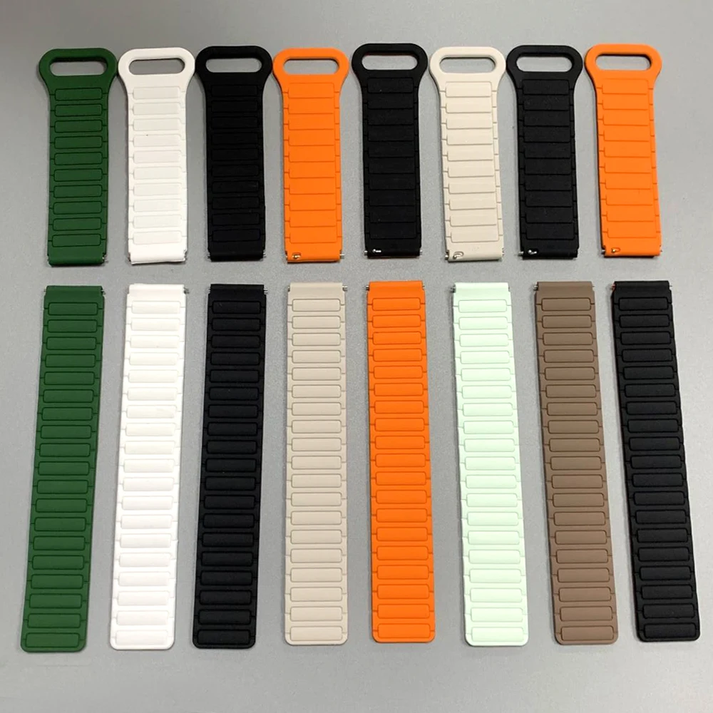 For Zeblaze Btalk 3 Pro/Plus Silicone Band For Zeblaze Stratos 2 Ultra/Ares 3 Pro/ibe 7 Pro Sport Wristband 22mm Magnetic Straps