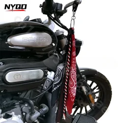 Retro Tassel Decoration Motorcycle Handlebar Square Towel Personality Handmade Streamer Decorate