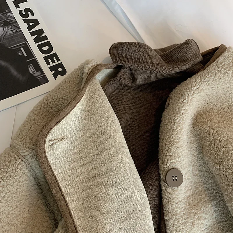 Parkas de Style court pour femmes, esthétique, joli Ulzzang, assorti à tout, collège, simple boutonnage, Chic, poches de loisirs, élégant, Simple, hiver