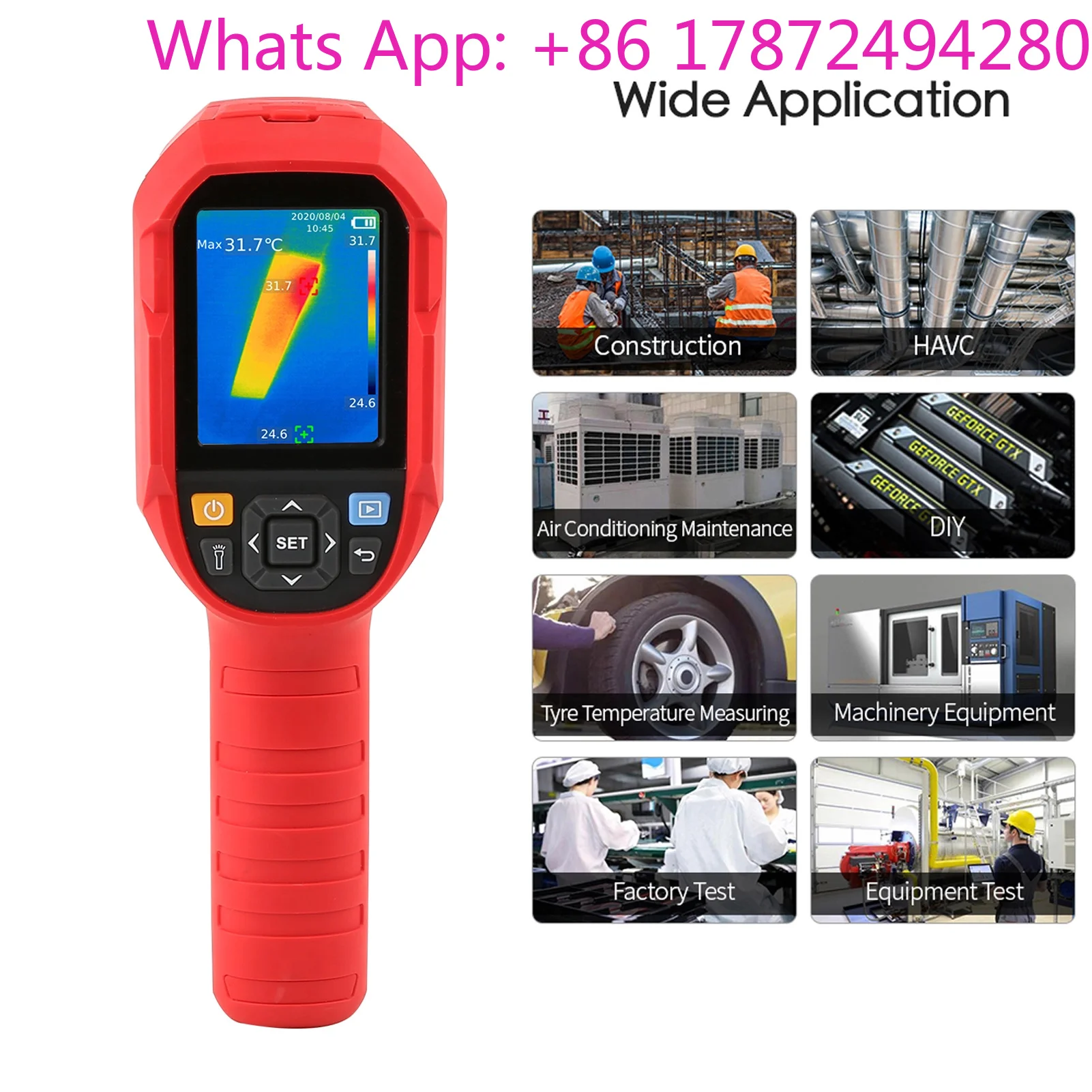 UTI260B UTI120S UTI260A Handheld Infrared Thermal Imager Thermometer Floor heating pipe inspection PC Screen Projection view 2