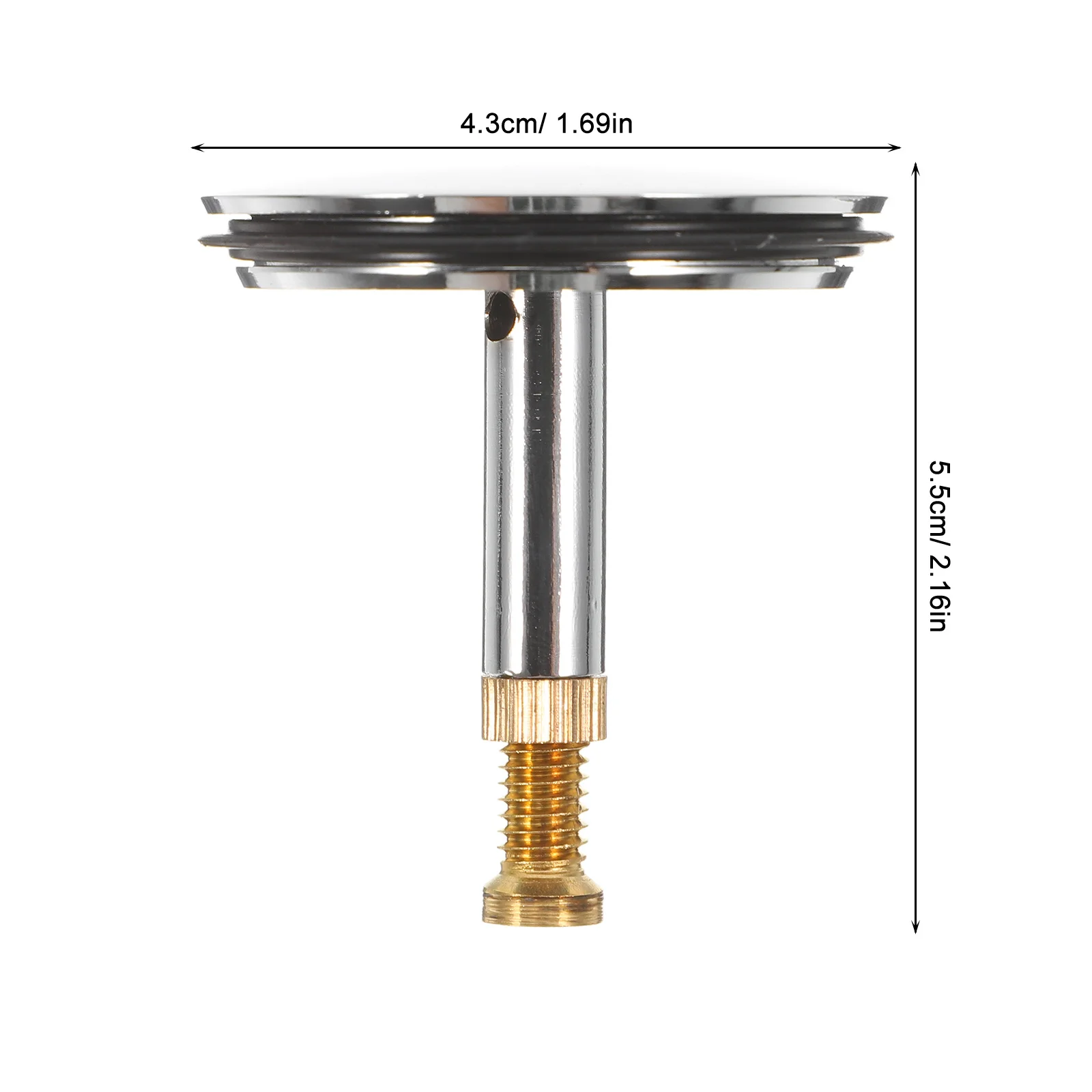 Tappo per vasca da bagno regolabile rotante Tappo di scarico Vasca in rame Accessori da bagno di ricambio Guarnizione di scarico per vasca da bagno Tappi per vasca da bagno