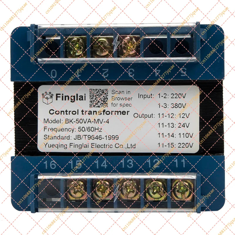 BK Type 50VA Control Power Transformer, 220V/380V Input 220V 110V 36V 24V 12V 6.3V Multi Output