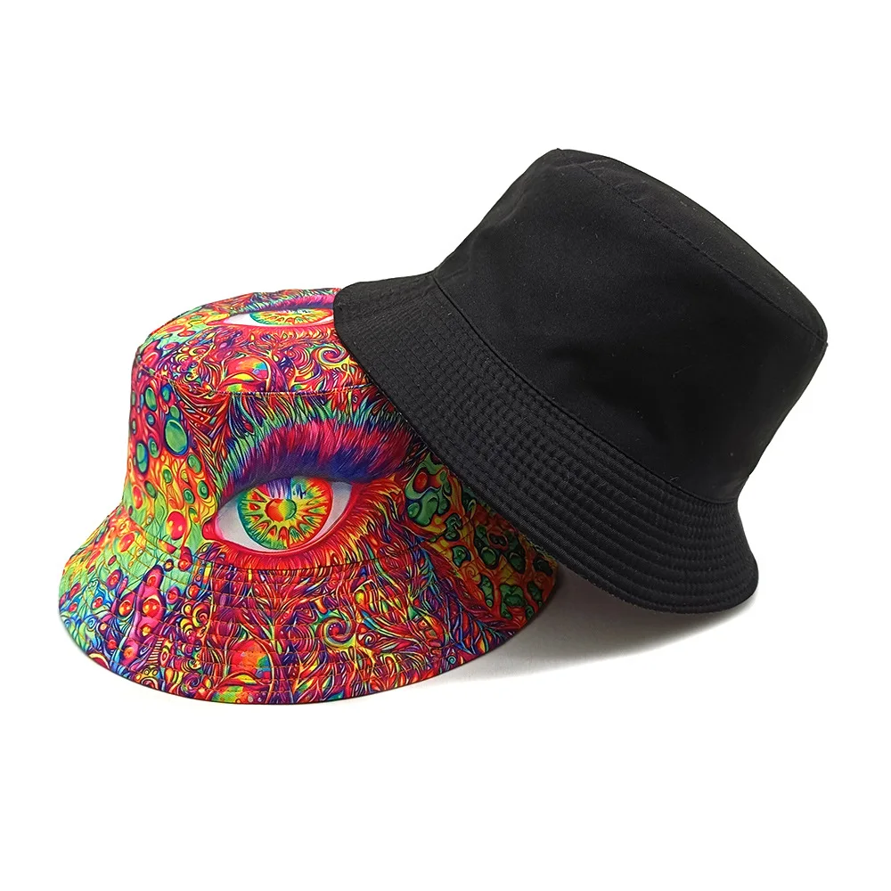 New European and American Style Personalized Hip-Hop Beach Travel Hats, Sun Hats, Men's and Women's Three-Dimensional Eye-Shaped