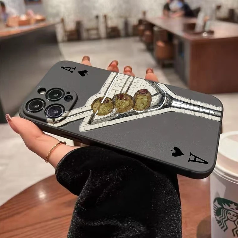 بوكر كوكتيل سيليكون جراب هاتف آيفون 17 برو ماكس الهواء 16E 16 15 13 12 11 14 7 8 زائد XS X XR للصدمات الحلوى غطاء ناعم #5