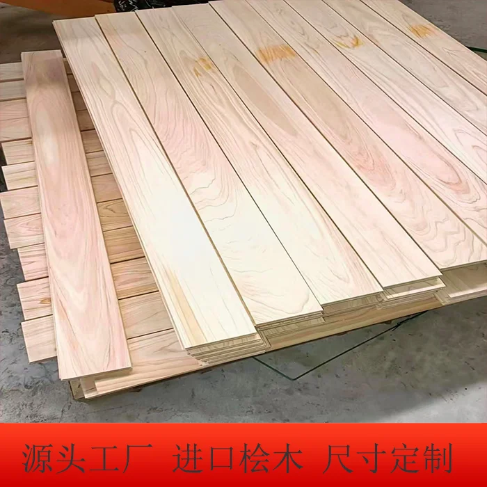 Factory direct sales Japanese juniper anti-corrosion wood floor solid wood board customization of various sizes