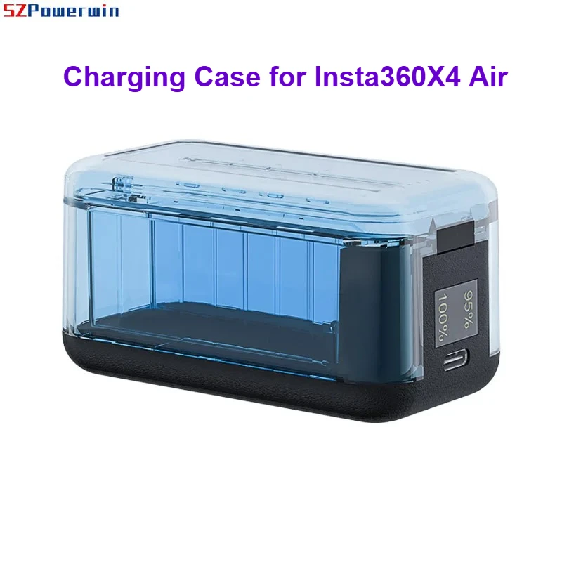 

Зарядный чехол для Insta360X4 Air Camera, аксессуары, зарядное устройство для аккумулятора, тип C, два слота для зарядного устройства для Insta360X4 Air