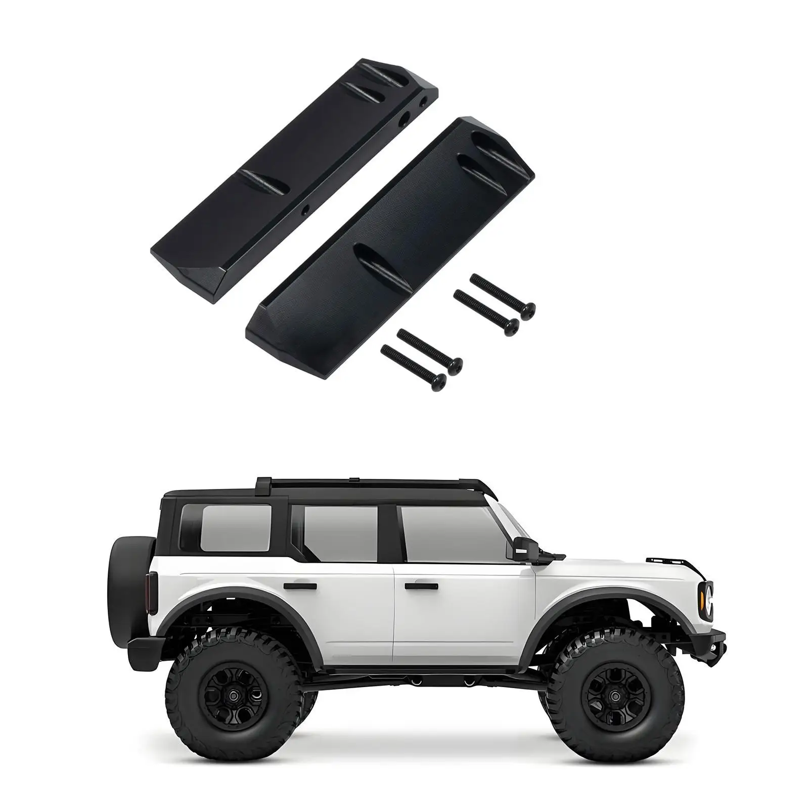 1/18 RC Crawler Rock Sliders Pom Chassis Guard ESC Batterie Empfänger Elektronik Fach Batterie Halterung Seitenplatte für TRX4M