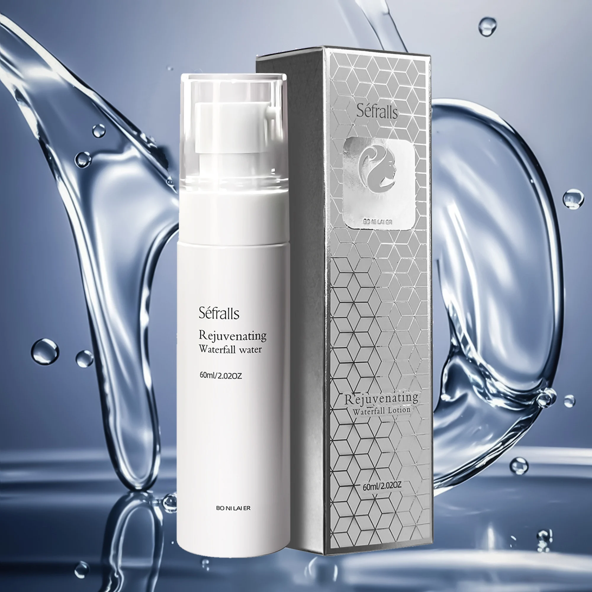 Séfralls Skin Revitalizing Waterfall Lotion 60ml Deep hydrating and moisturizing Cream to create soft transparent  skin